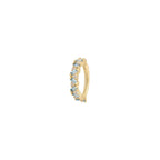 Buddha | 14k gold | Laguna | London Blue Topaz + White Topaz