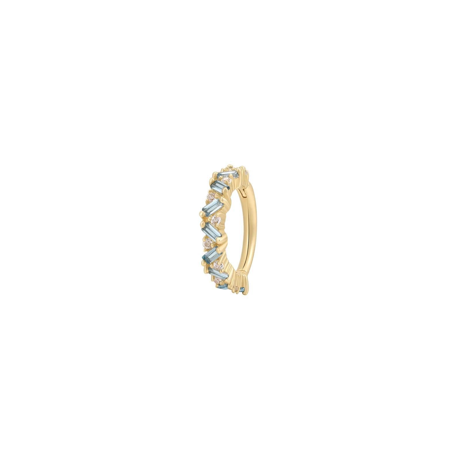 Buddha | 14k gold | Laguna | London Blue Topaz + White Topaz