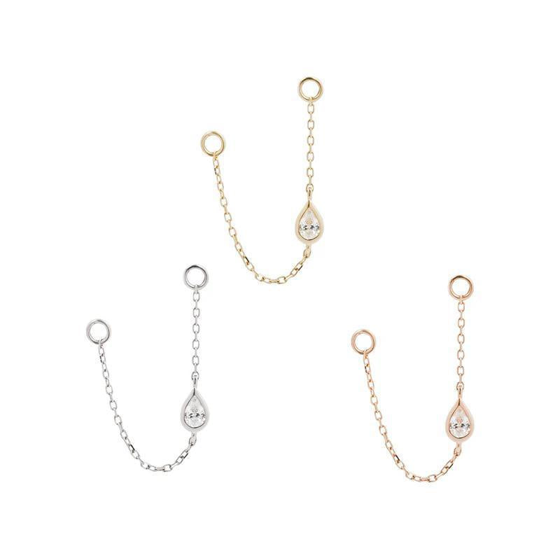 Buddha | 14k gold | Teardrop Chain | CZ