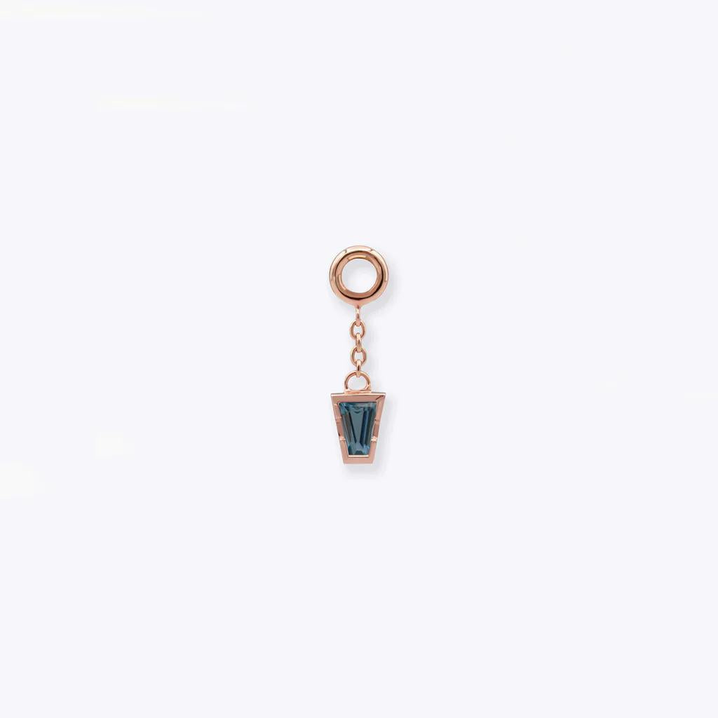 Tether | 14k gold | Linda Chain Charm | London Blue Topaz
