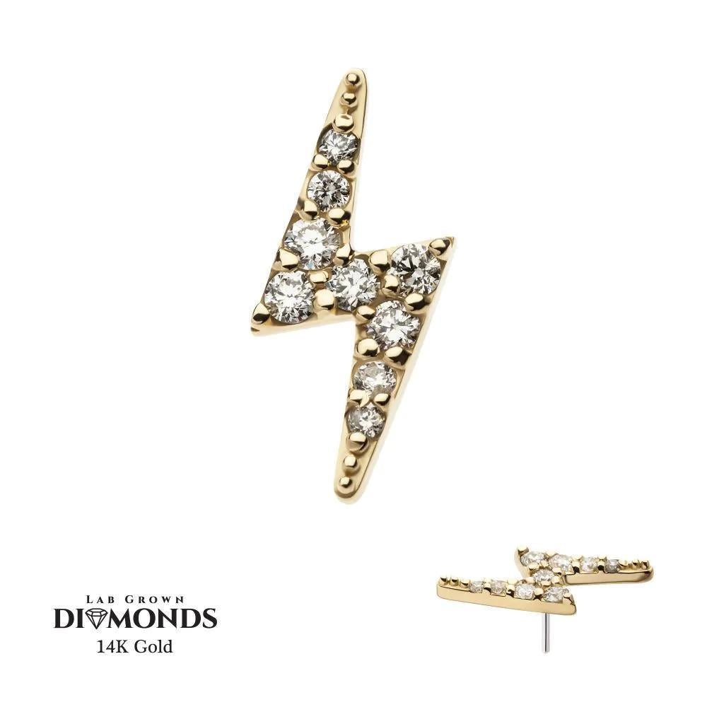 Invictus | 14k gold | Lightning Bolt | Lab Grown Diamonds