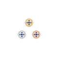 Buddha | 14k Gold | Damask Threadless End | Lab-Grown Blue Sapphire