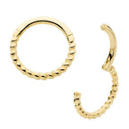 Invictus | 14k gold | Twisted Rope Front Facing Hinged Segment Clicker