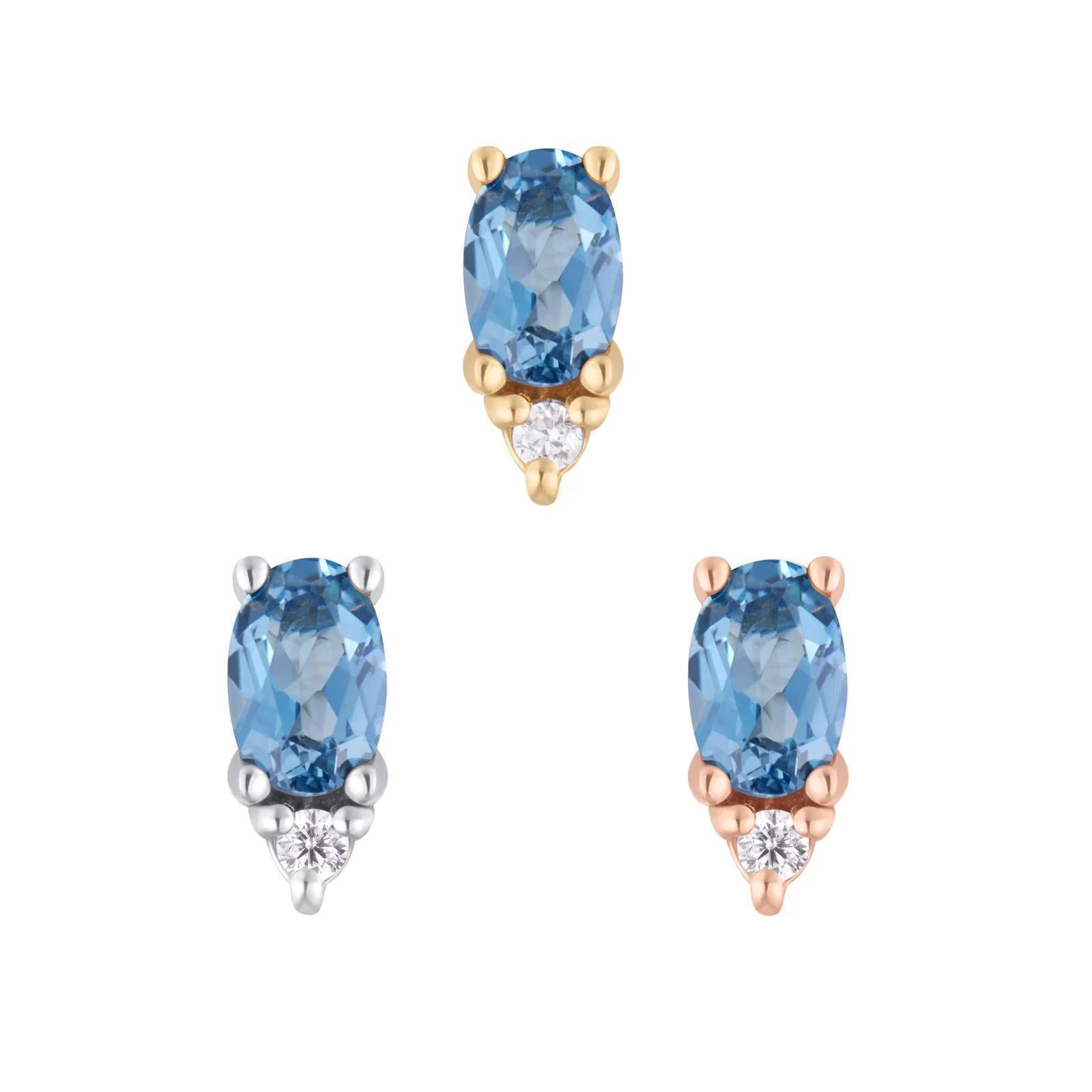 Buddha | 14k gold | Desden | London Blue Topaz + CZ
