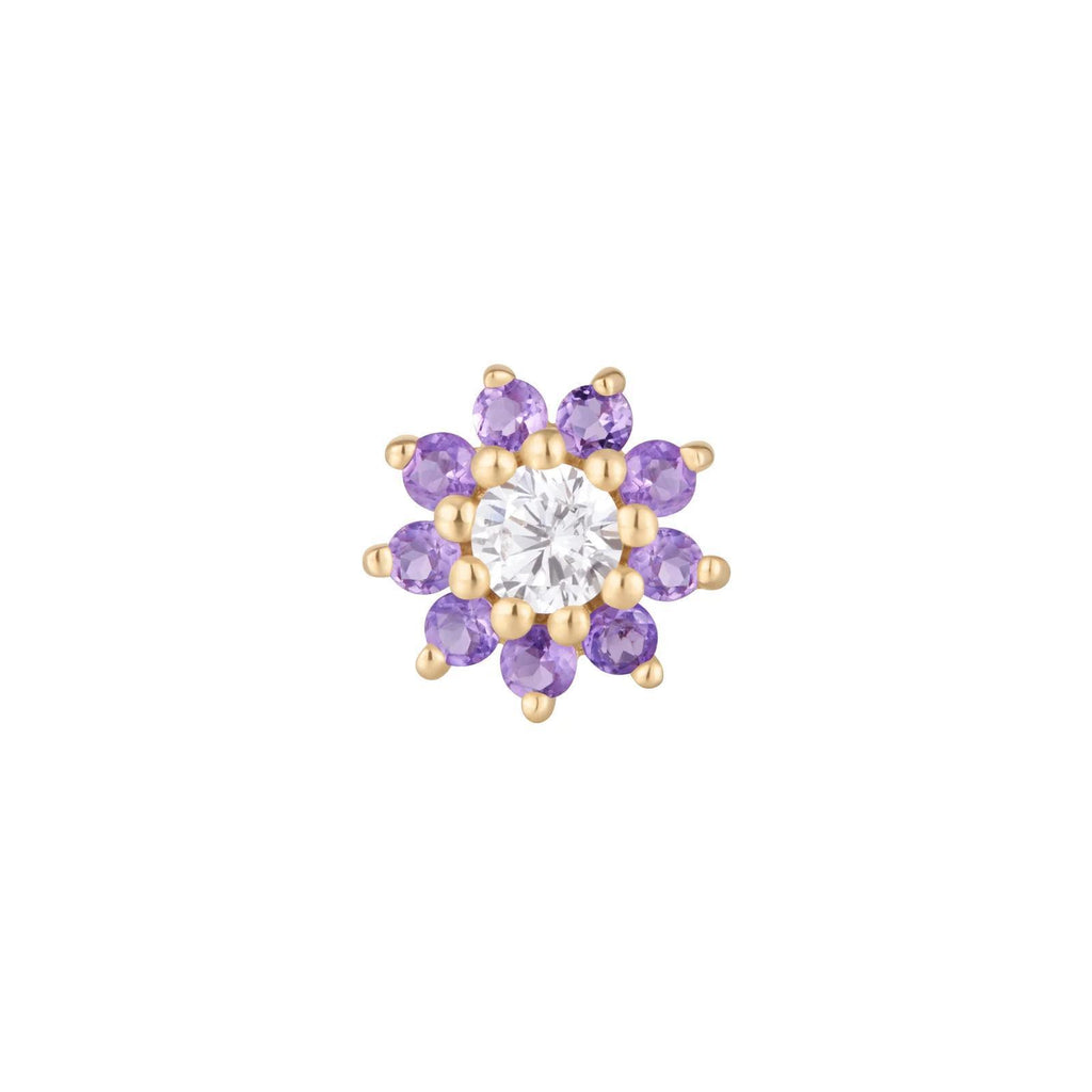 Buddha | 14k gold | Eloise | Amethyst + CZ