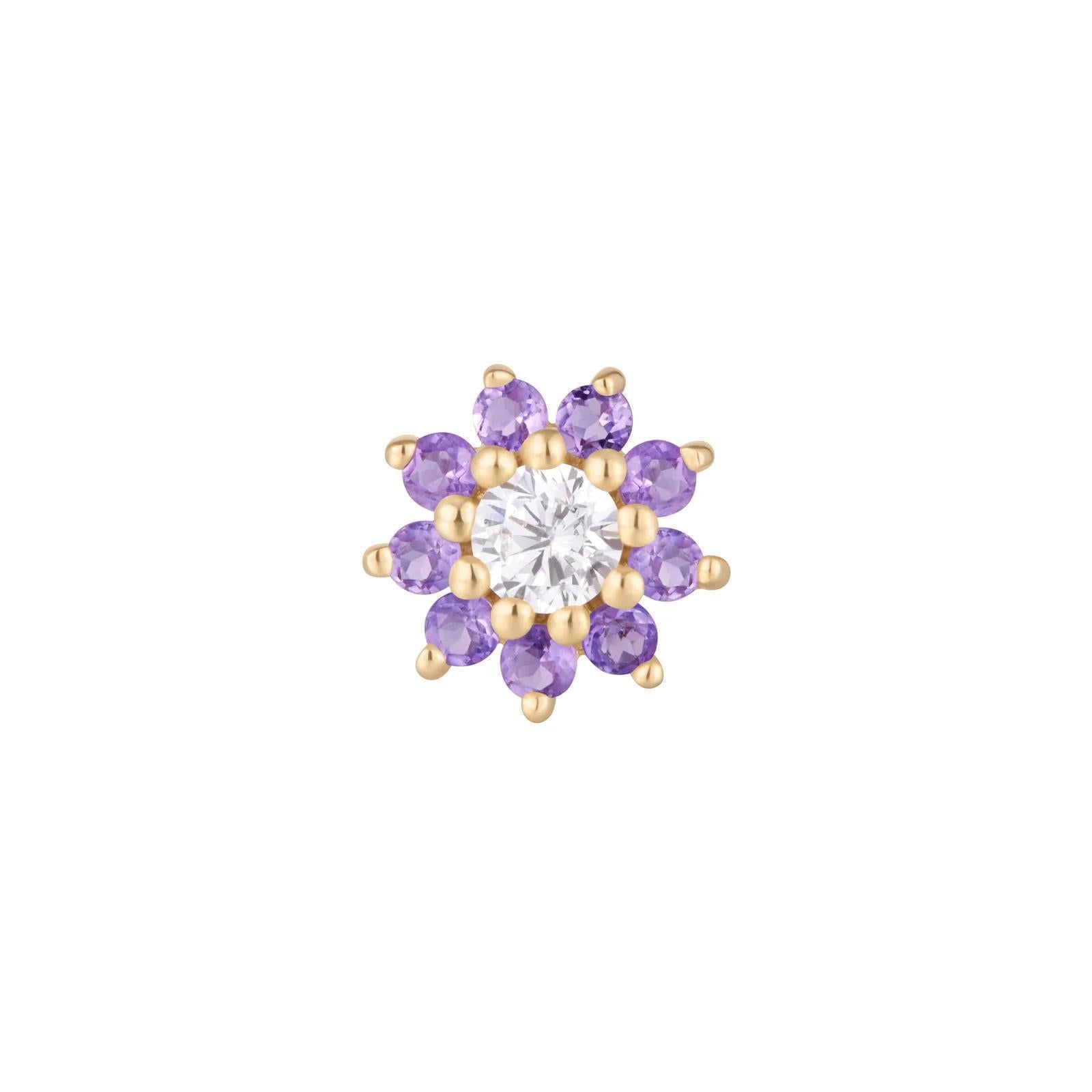 Buddha | 14k gold | Eloise | Amethyst + CZ