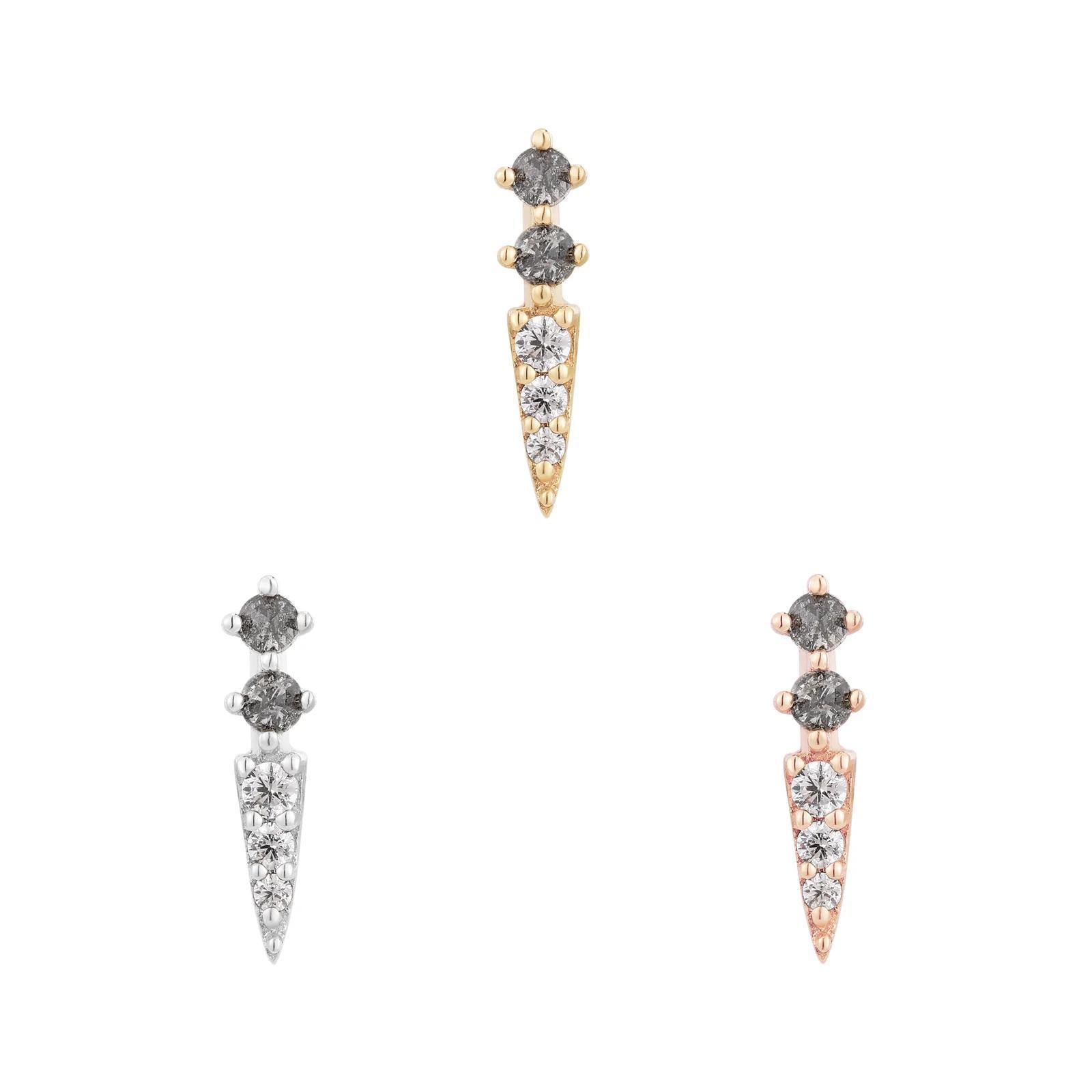 Buddha | 14k gold | Activated | Grey Diamond + CZ
