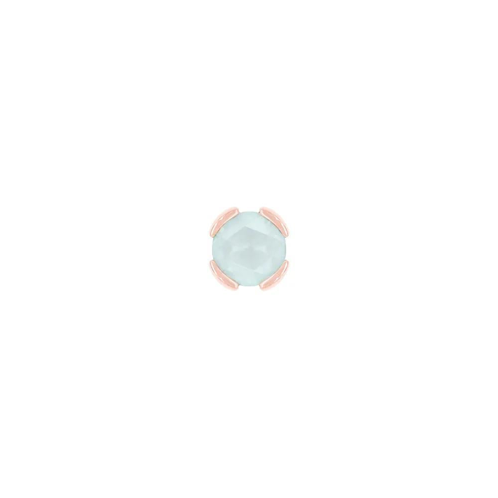 Buddha | 14k gold | Peekaboo | Sandblasted Aquamarine