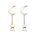 Invictus | 14k gold | Moon with Star Dangle