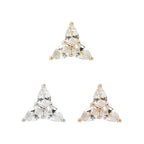 Buddha | 14k gold | 3 Little Pears | Clear CZ