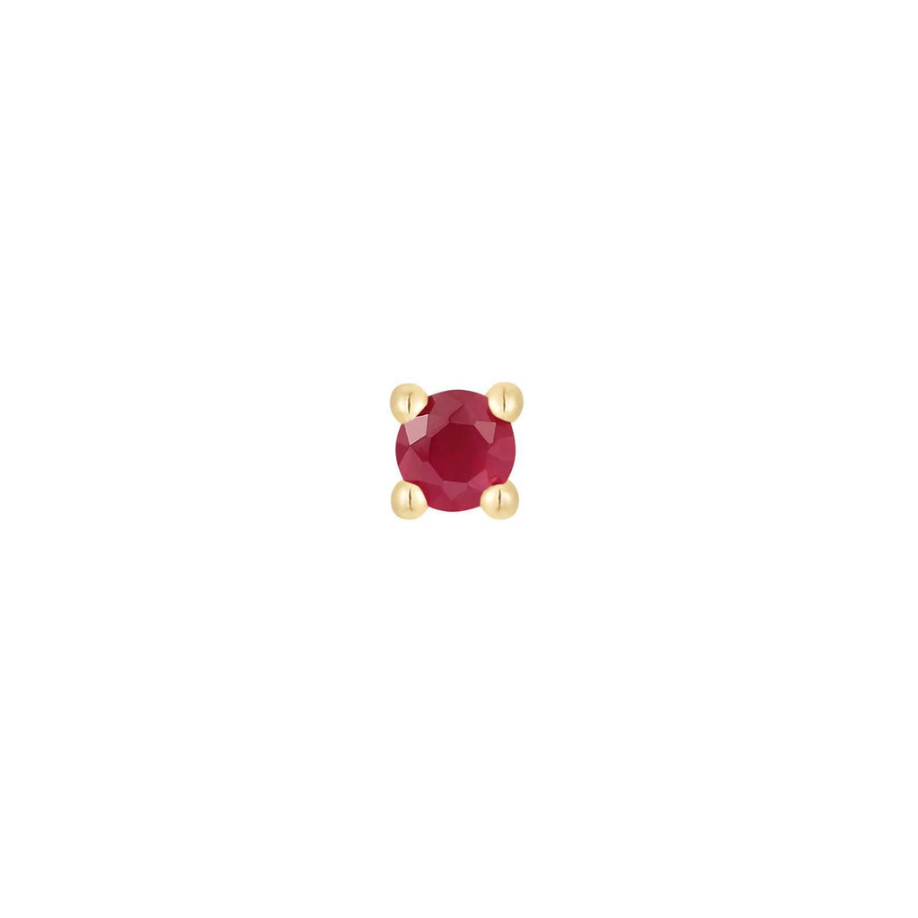 Buddha | 14k gold | Prong | Ruby