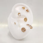 Buddha | 14k gold | Vision | Rutilated Quartz + White Topaz