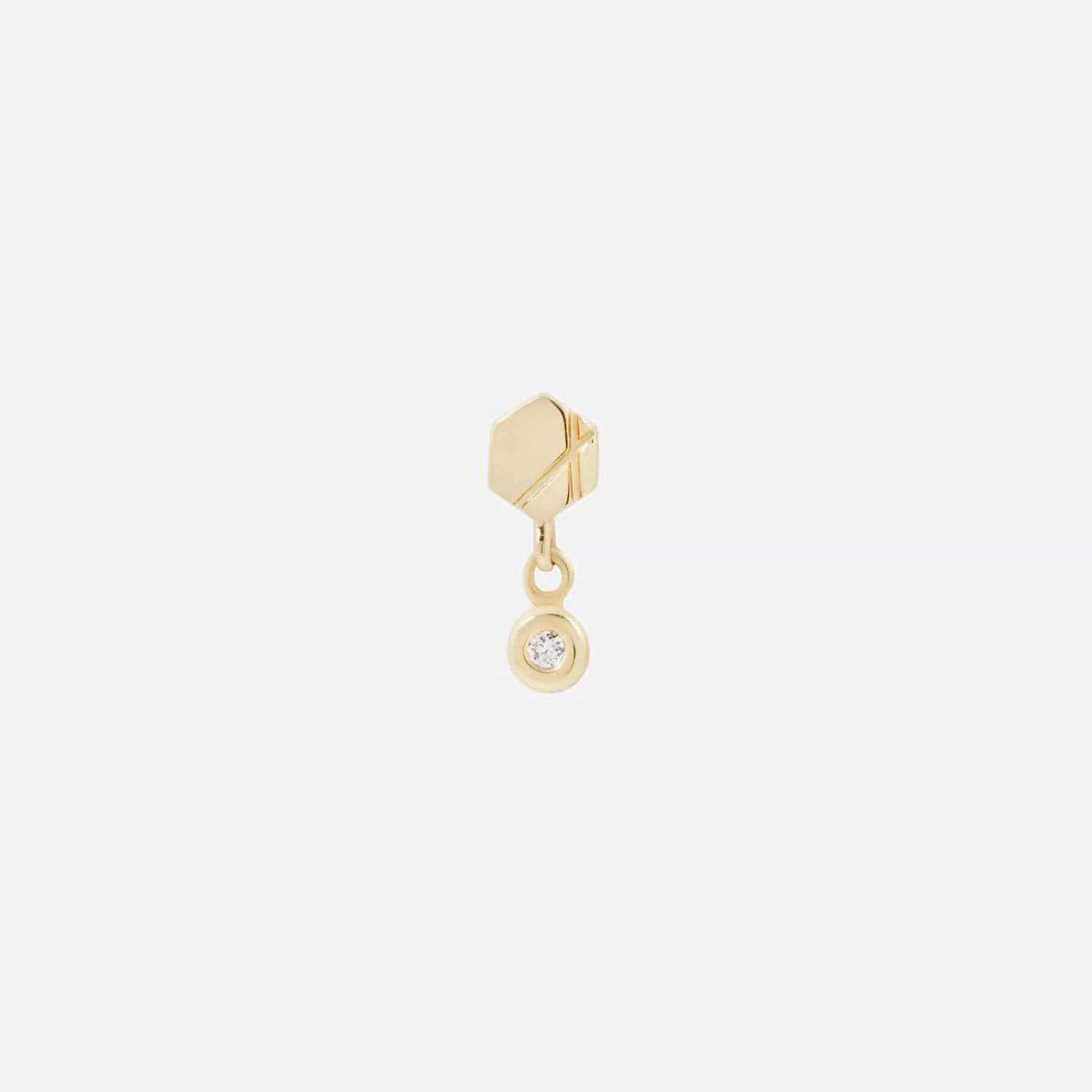 Tether | 14k gold | Hex Diamond Drop