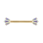 Buddha | 14k gold | Gemma Trios Forward Facing | Mercury Mist Topaz