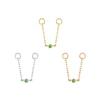 Buddha | 14k gold | Round Center Chain | Tsavorite