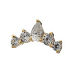 Invictus | 14k gold | 5-Custer Teardrop | CZ