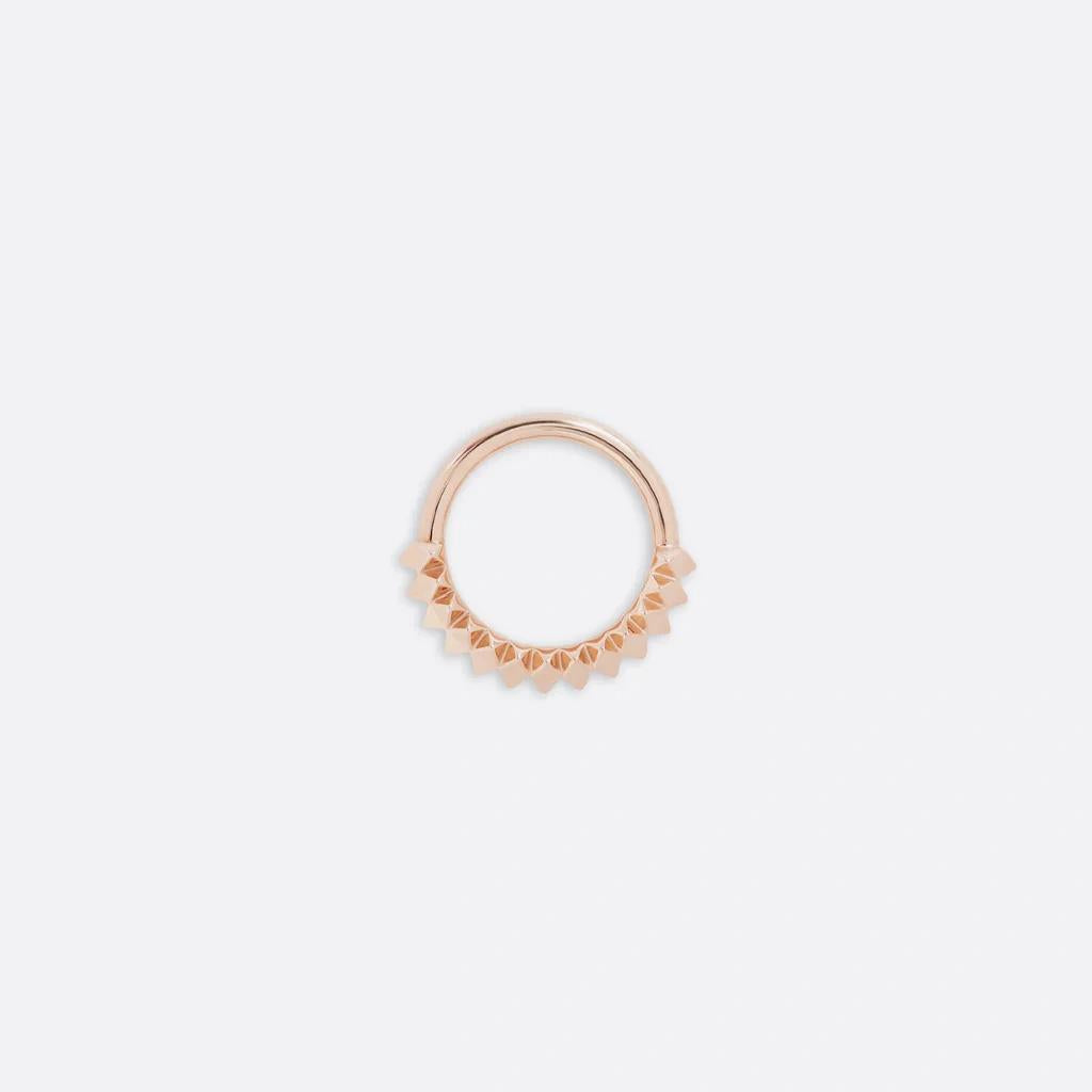 Tether | 14k gold | Petite Carbonado Seam Ring