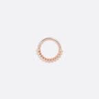 Tether | 14k gold | Petite Carbonado Seam Ring