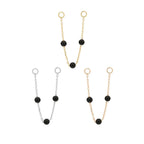 Buddha | 14k gold | 3 Bead Chain | Black Agate