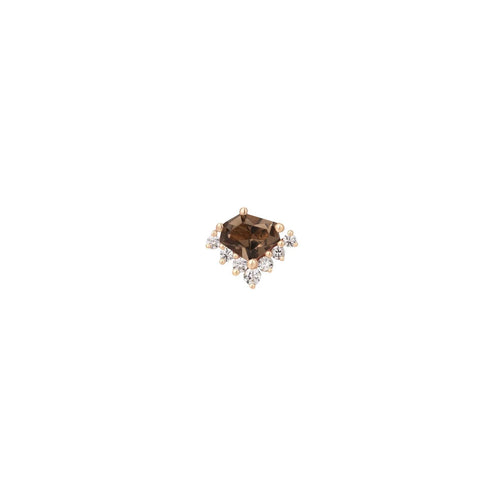Buddha | 14k gold | Bones + Honey | Smoky Quartz + CZ
