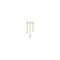 Buddha | 14k Gold | Forward Motion Threadless End | Cubic Zirconia