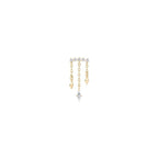 Buddha | 14k Gold | Forward Motion Threadless End | Cubic Zirconia
