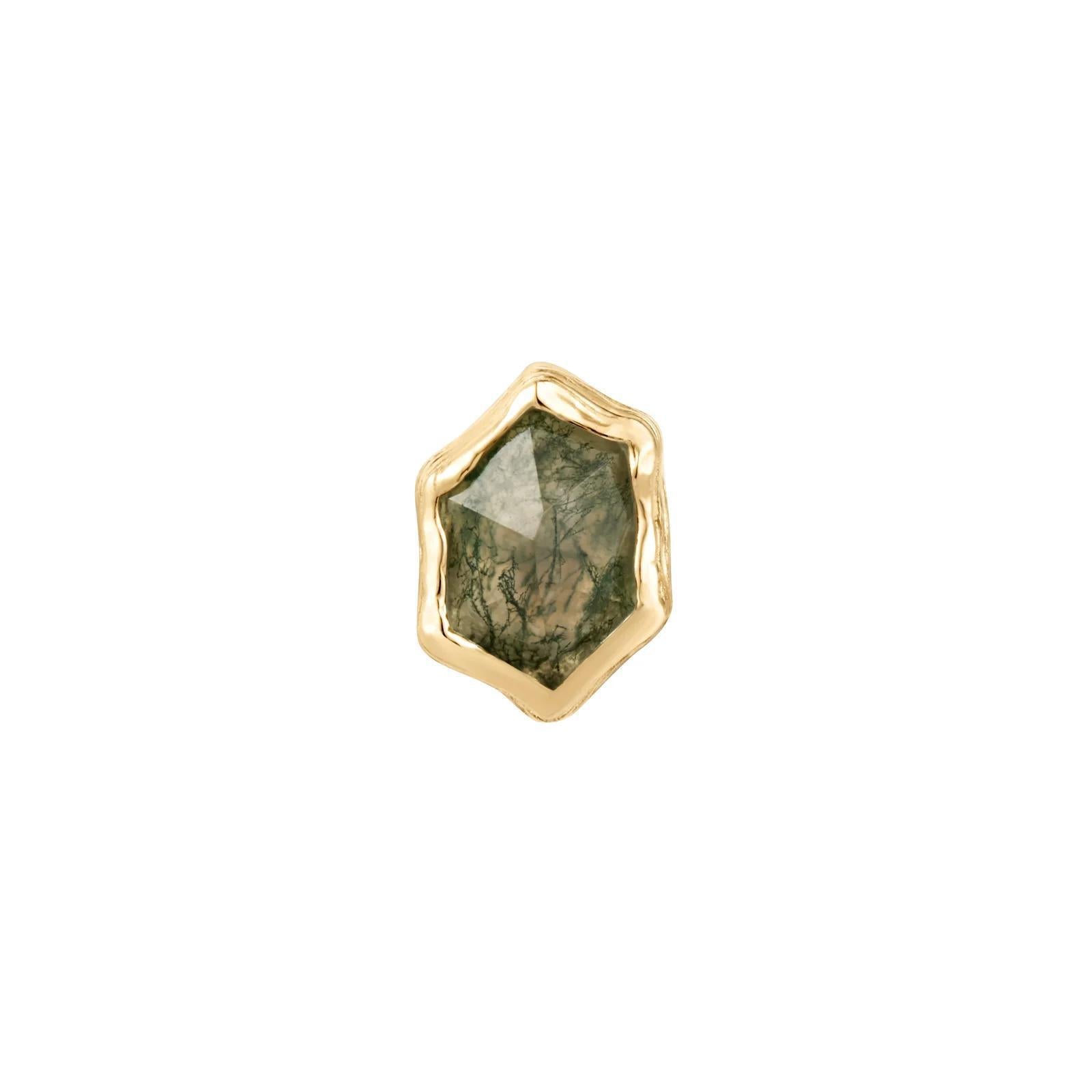 Buddha | 14k gold | Pump Up The Volume | Moss Agate
