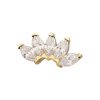 Invictus | 14k gold | 5-Cluster Marquise Fan | CZ