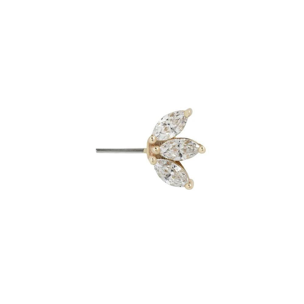 Buddha | 14k gold | Moet | Forward Facing Set | Swarovski Crystal CZ