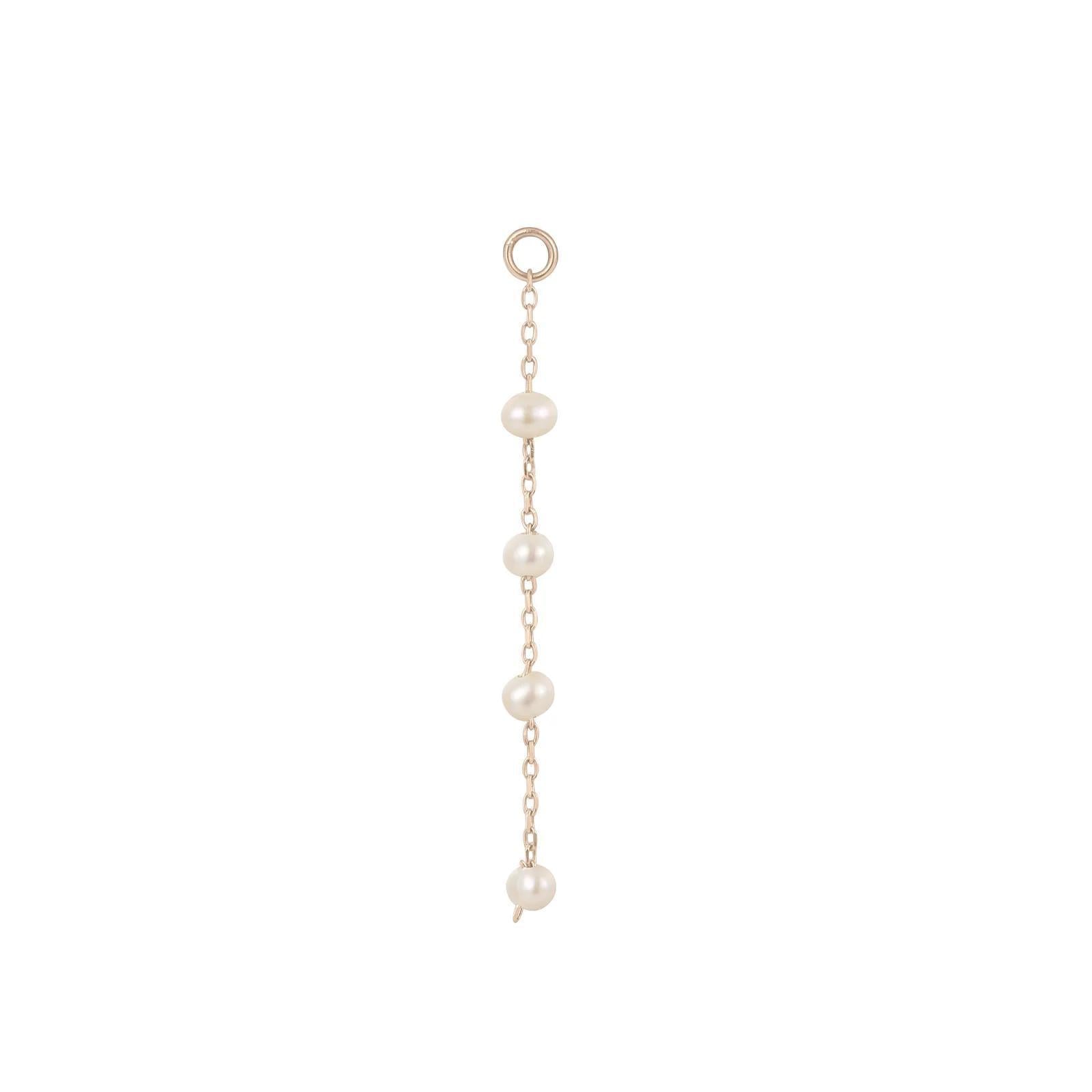 Buddha | 14k gold | 4 Bead Pearl Charm | Freshwater Pearl