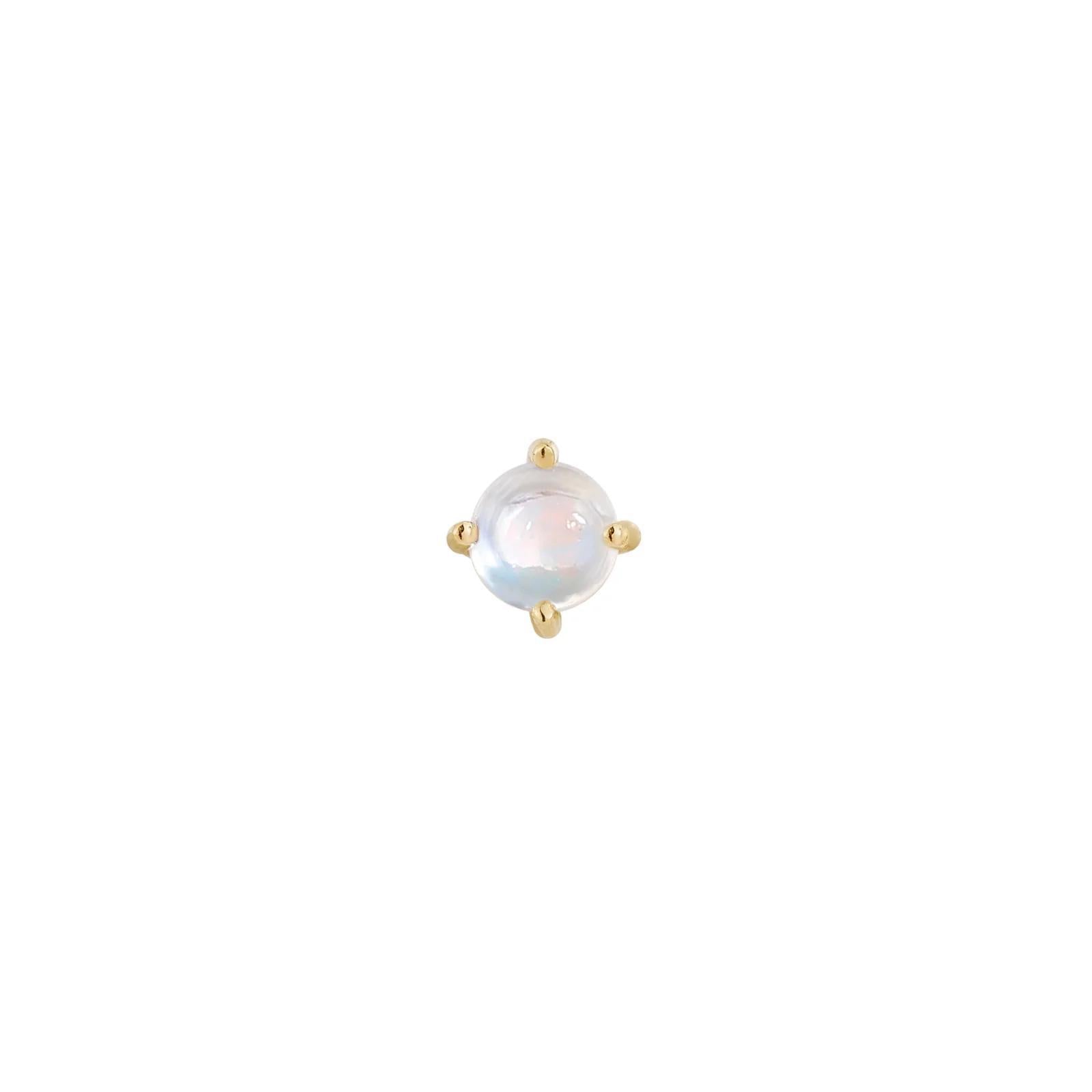 Buddha | 14k gold | Prong | Rainbow Moonstone