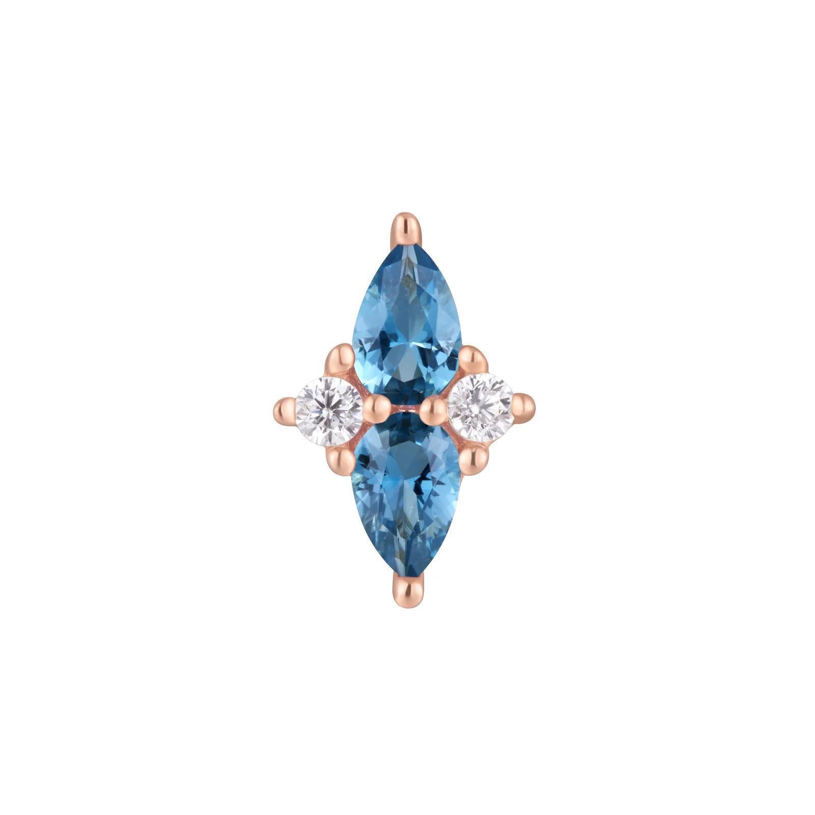 Buddha | 14k gold | Ethereal | London Blue Topaz + CZ
