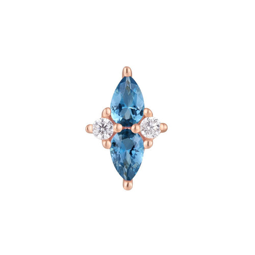 Buddha | 14k gold | Ethereal | London Blue Topaz + CZ