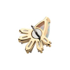 Invictus | 14k gold | Teardrop and Tapered Baguette | CZ/Opal