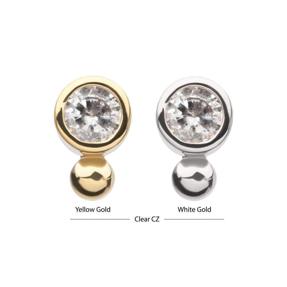 Invictus | 14k gold | Bezel & Bead Set | CZ