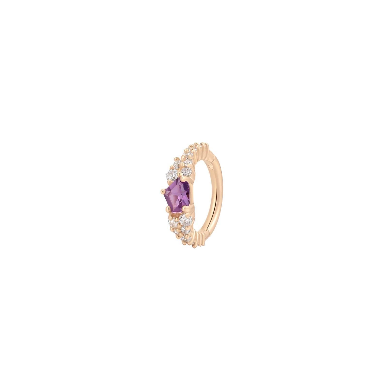 Buddha | 14k gold | Inspiration | Amethyst + CZ