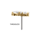 Invictus | 14k gold | Prong Set Triple Teardrop | CZ
