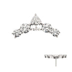 Invictus | 14k gold | Teardrop Cluster Arc | Clear CZ