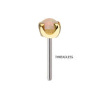 Invictus | 14k gold | Prong Set | Synthetic White Opal