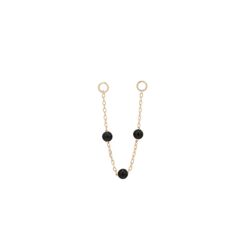 Buddha | 14k gold | 3 Bead Chain | Black Agate