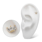 Invictus | 14k gold | 3-Gem Marquise Fan | Lab Grown Diamonds
