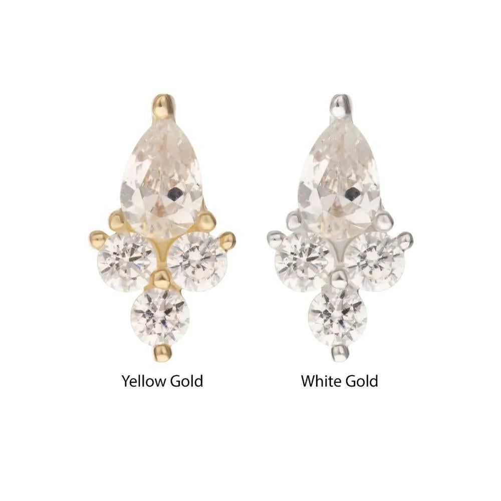 Invictus | 14k gold | Prong Set Trinity | CZ