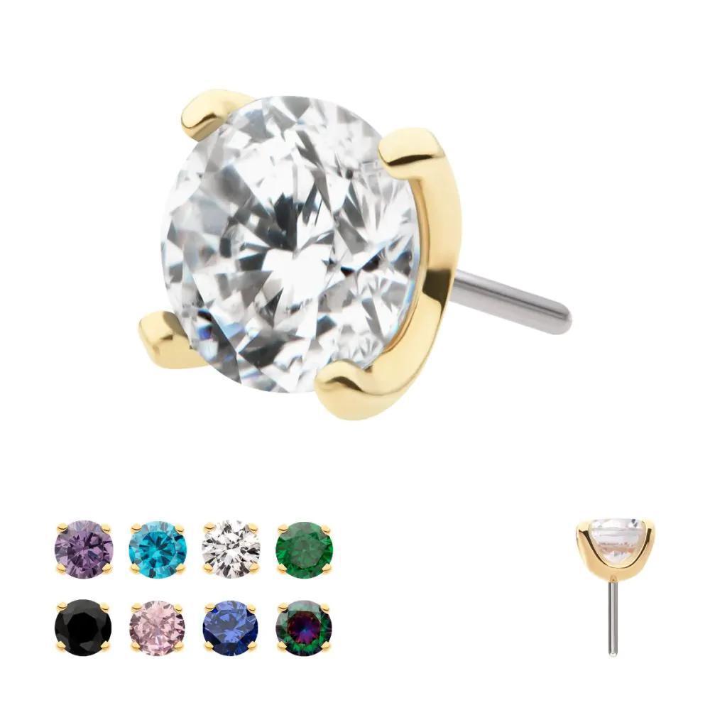 Invictus | 14k gold | Round Prong Set | CZ