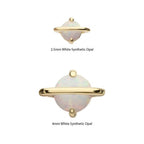 Invictus | 14k gold | Planet | Synthetic White Opal