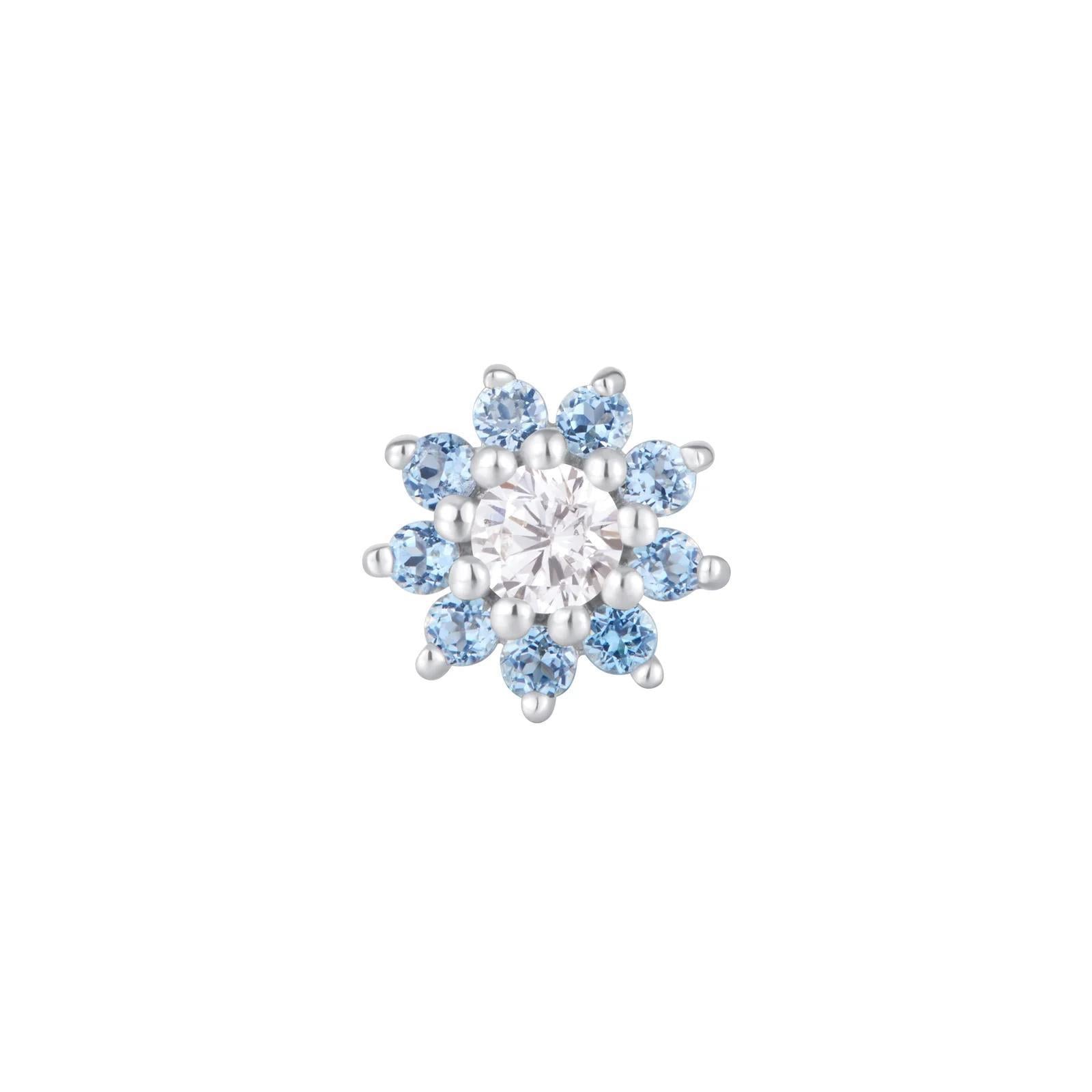 Buddha | 14k gold | Eloise | London Blue Topaz + CZ