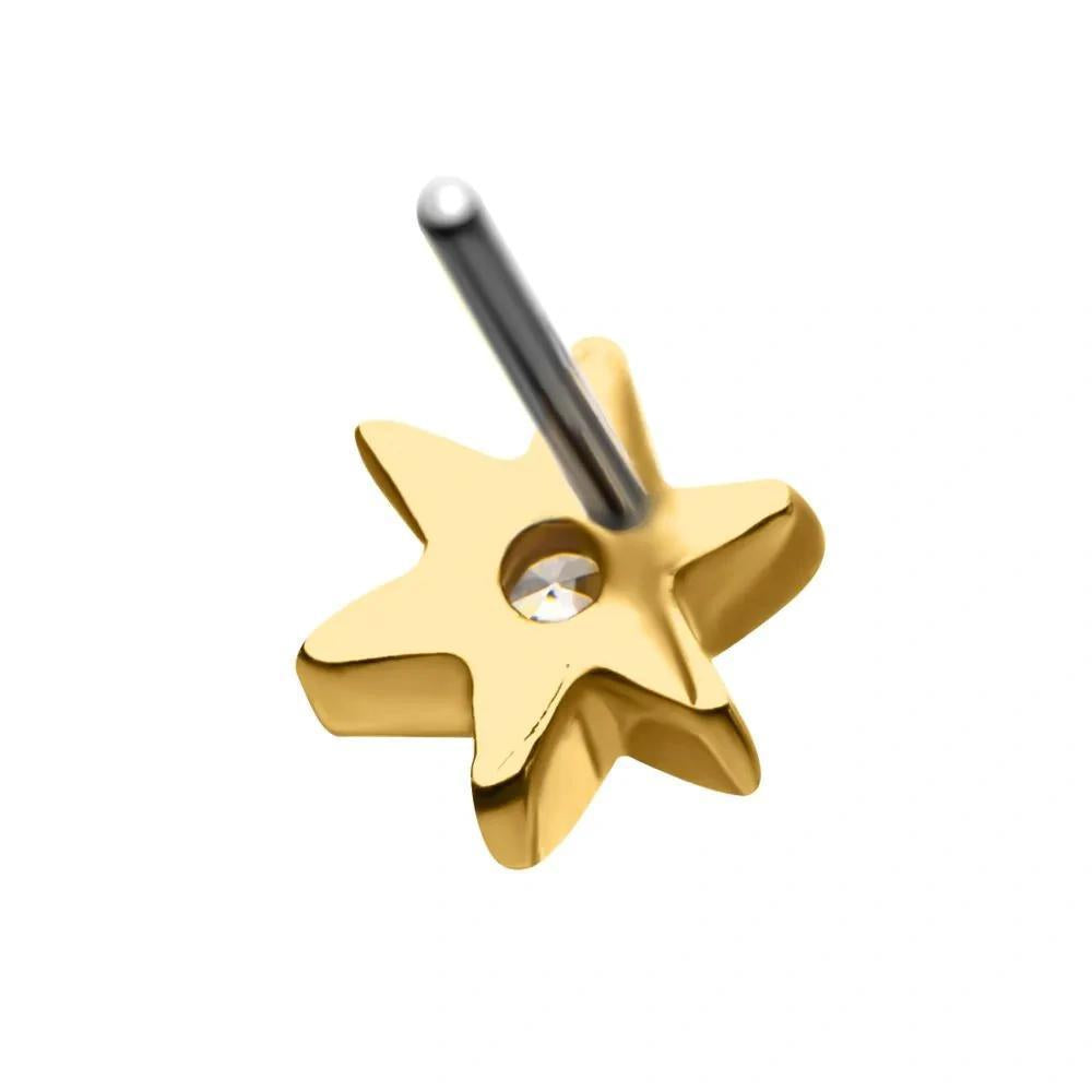 Invictus | 14k gold | Simple Star | CZ