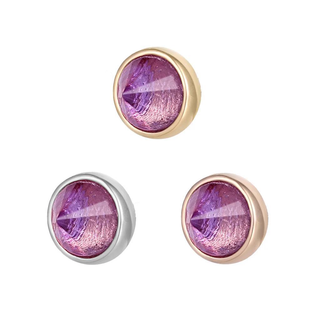Buddha | 14k gold | Round Bezel Reverse Set | Amethyst