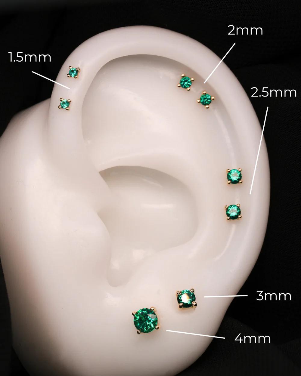 Buddha | 14k gold | Prong | Emerald (lab-grown)