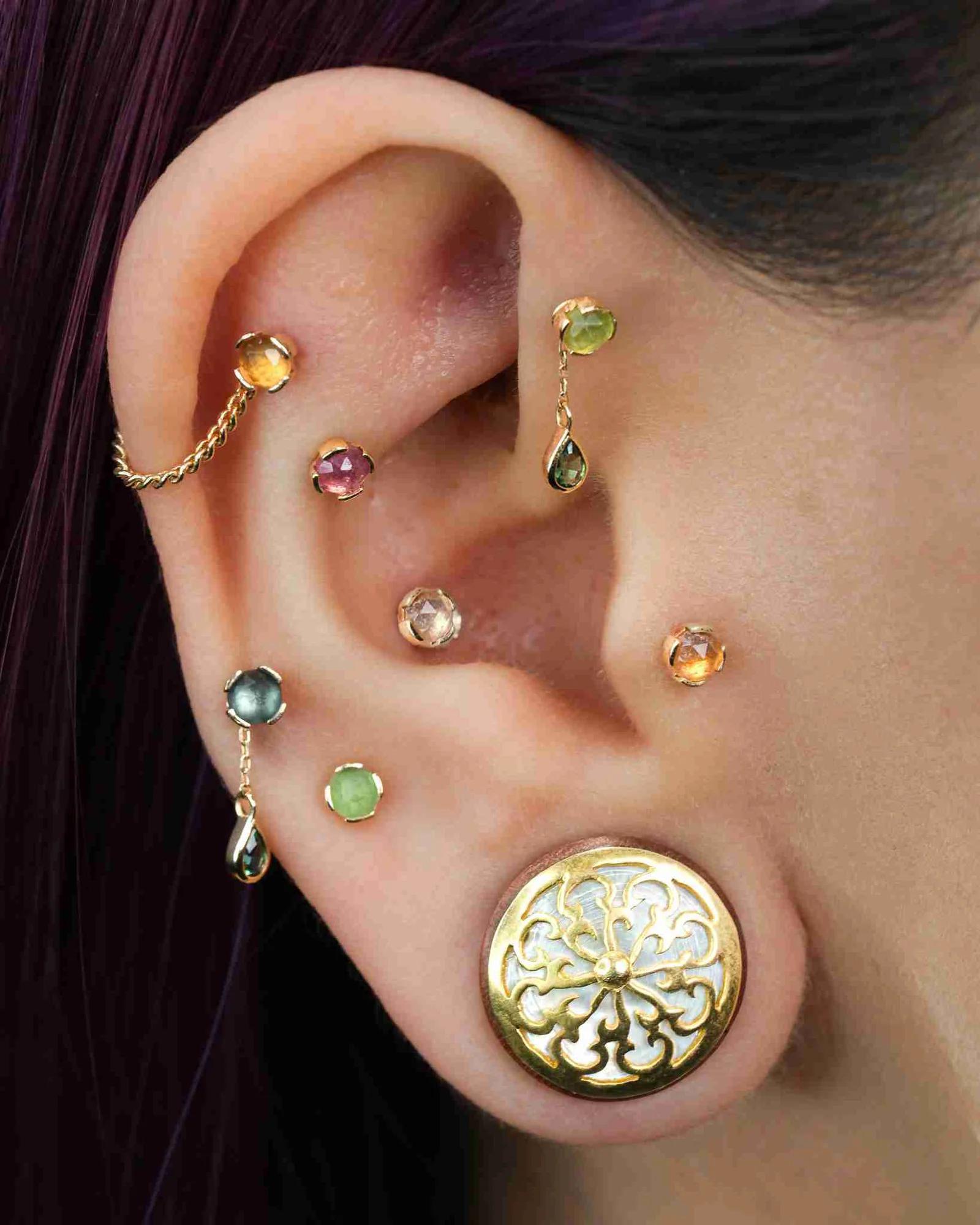 Buddha | 14k gold | Peekaboo | Aquamarine