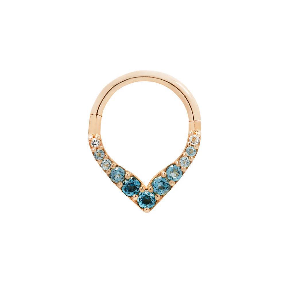 Buddha | 14k gold | Rise + Shine | London Blue Topaz Ombré